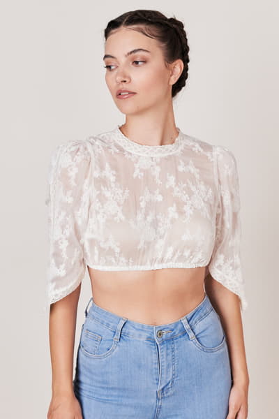Dirndl blouse Rosmerta in ecru in Julia Trentini Online Shop